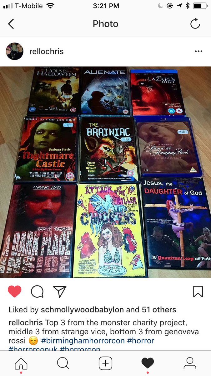 GenovevaRossi1's tweet photo. A true horror fan from @BhamHorrorCon bought three of my #films #adarkplaceinside #attackofthekillerchickens #jesusdaughterofgod #thankyou @MattsManagement @UKHorrorScene @SilentStudios2 https://t.co/2OSQzI4aBf