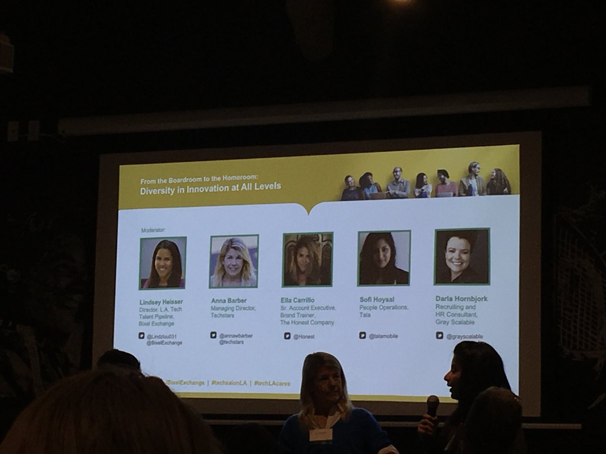 tweeterscott's tweet photo. Diversity in Innovation Panel. #techsalonLA #TechLACares #LongLA @LAAreaChamber https://t.co/dhHpfAjm5U