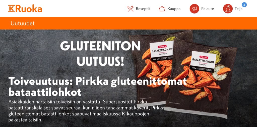 Miksi kannattaa lausua toiveensa ääneen? Koska K-kauppias tilaa toivomasi tuotteen sinulle ja Pirkka sarjaa kehitetään asiakkaiden toiveiden perusteella. #vaikutavalikoimaan #asiakkaantoive #gluteeniton #uutuus k-ruoka.fi/artikkelit/uut…