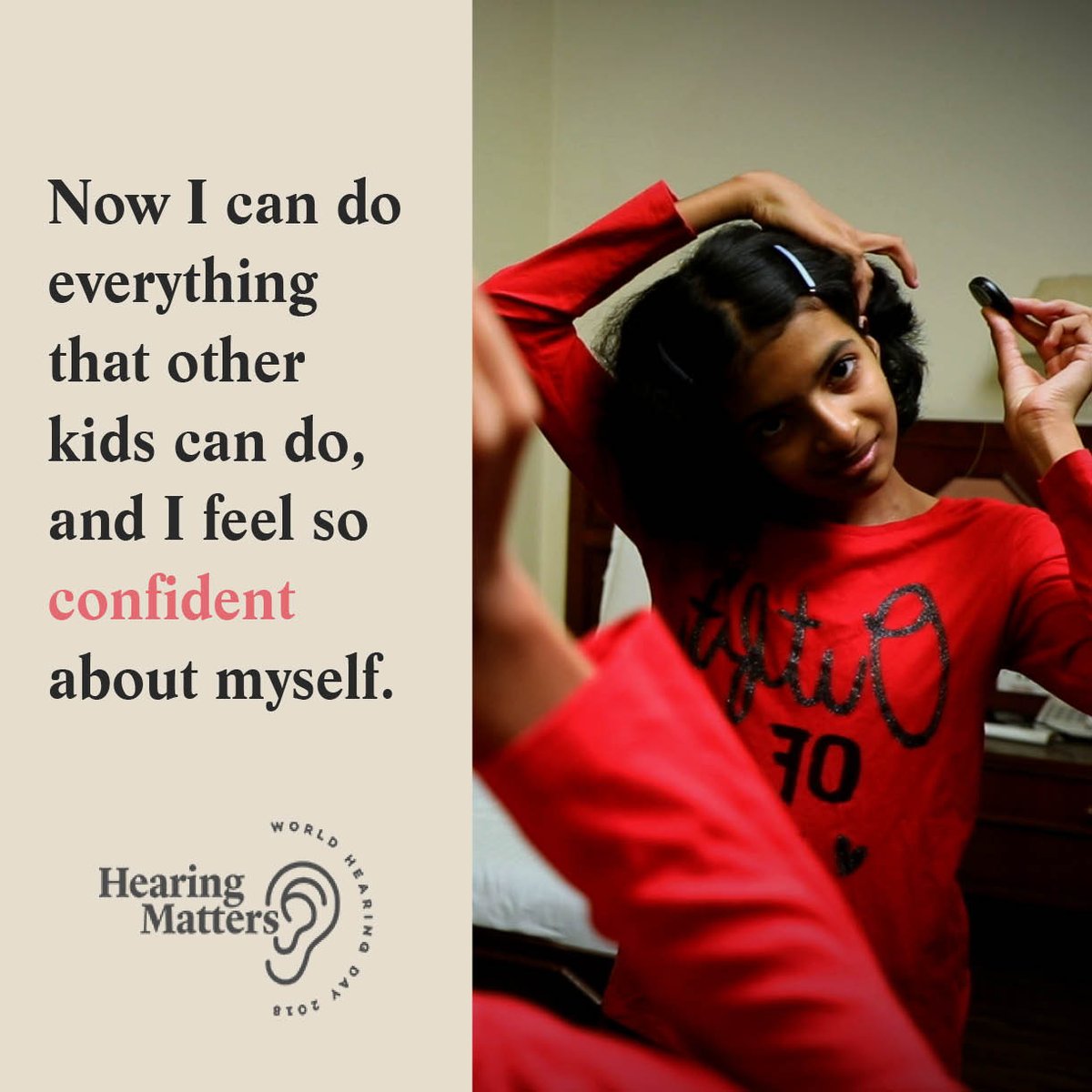 Sound enriches our lives. Read more about Bhagyashree's story to find out how her cochlear implant changed her life at hearingmatters.info/in #HearingMatters #HearTheFuture