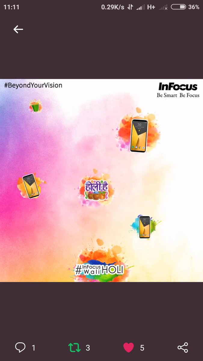 OldYaade's tweet image. Here Is My Perfect Screenshot @InFocus_IN 
Happy Holi... 🎊🎉
#HappyHoli #InFocusWaliHoli #InFocusVision3 
#BeyondYourVision 

Join @hellolalit @rj_foryou @Bibin_Alexander @dantus19 @arorachirag57 @saya_sonam @Celina_Tweets @auk_sanejourno @Rain_Man25 @Chanchal333 @VHetal