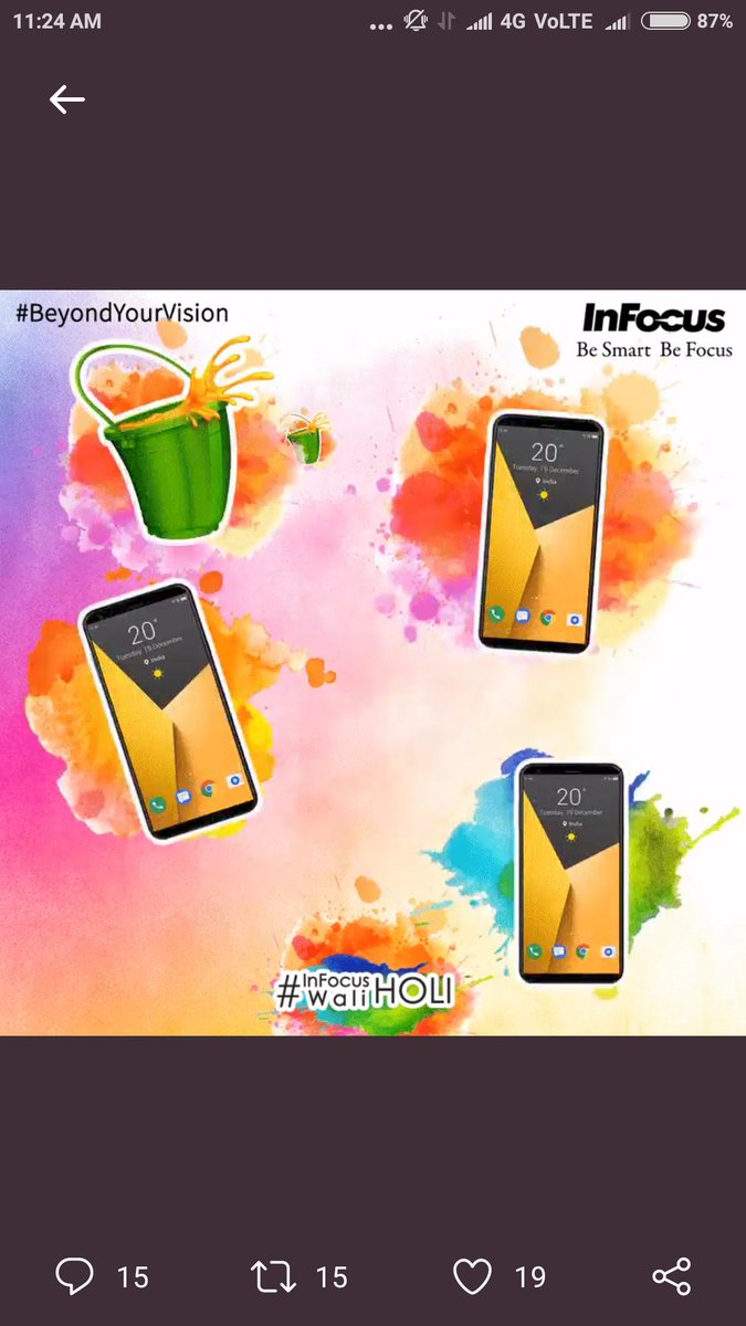 Raghu587143's tweet image. Here Is My perfect Screenshot of three #InFocusVision3s
#HappyHoli #InFocusWaliHoli  
#BeyondYourVision

Join frnds
 @hjain1596
@AnitaYa05853817 @TheJoyalPatel
@auk_sanejourno @kunvaria @gagan_response
@Ankithreddy13 @imankit59 @Ramprasad
@9723704478kdp @MoriParth @priyalpoddar