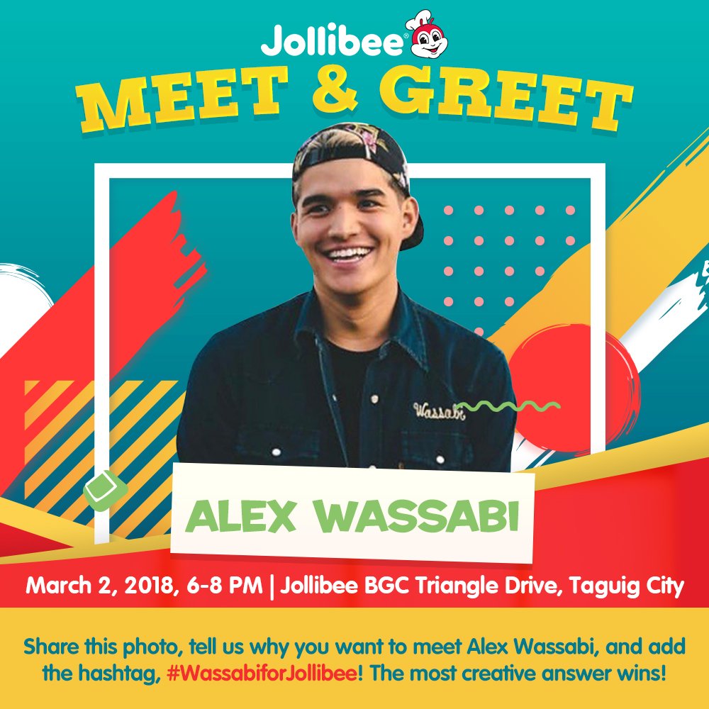 RoanSoldivillo's tweet photo. #WassabiforJollibee
Hope there's a last minute slot @Jollibee. I want my son to meet alex because He's bida in making my son JOLLI-full  He loves watching @AlexWassabi everyday! He never gets bored! Even us at home watches his vlog too because of my son. He https://t.co/nvsmhOkU87