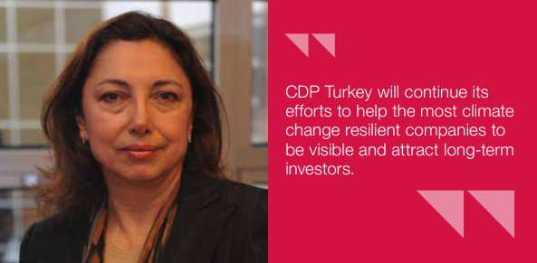 CDPTurkey's tweet photo. CDP Türkiye Direktörü Dr. Melsa Ararat: CDP Türkiye, iklim değişikliğine karşı en dirençli şirketlere görünür olmaları ve uzun dönemli yatırımcıları etkilemeleri konularında yardım etmeye devam edecektir, CDP Turkey Climate Change Report 2014, @AraratMelsa #disclosure #cdpturkey https://t.co/NAY2Ma2eRT