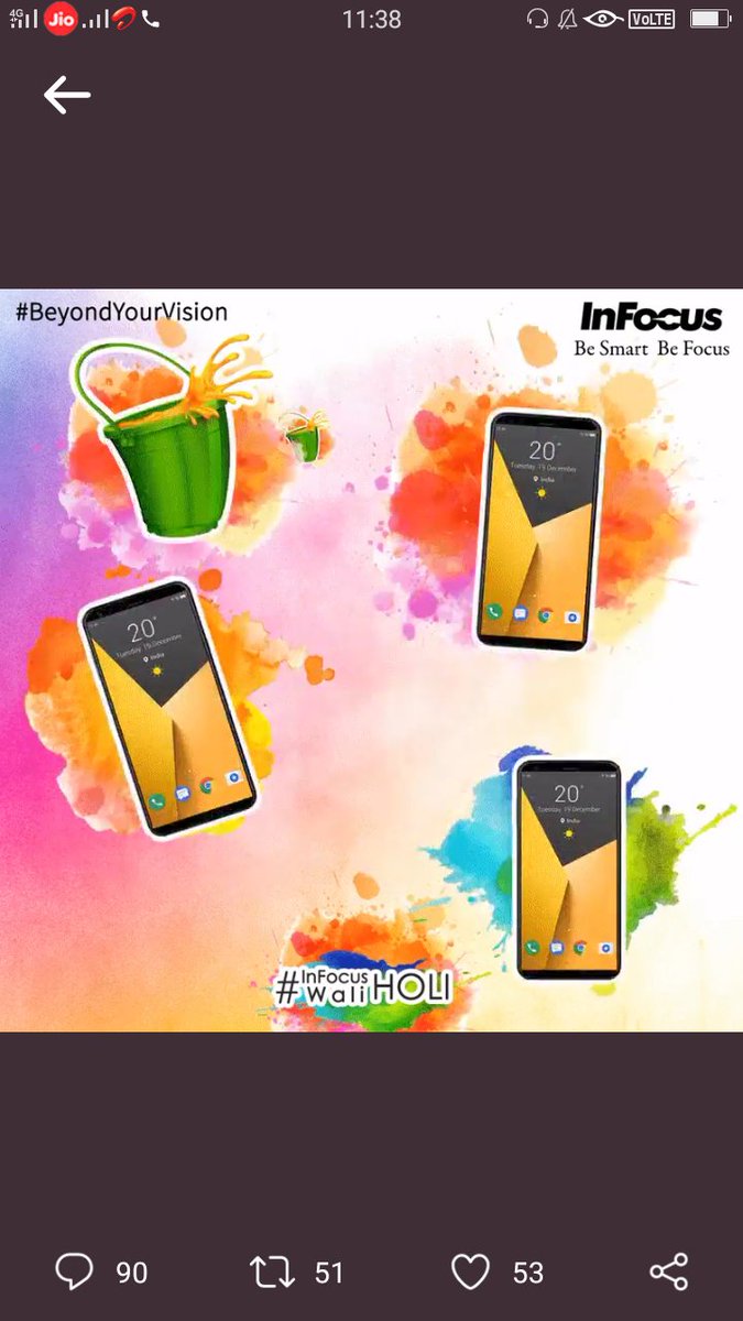 nishtha__'s tweet image. Here is my entry!  
#InFocusVision3s 
#InFocusWaliHoli #Contest 
#HappyHoli