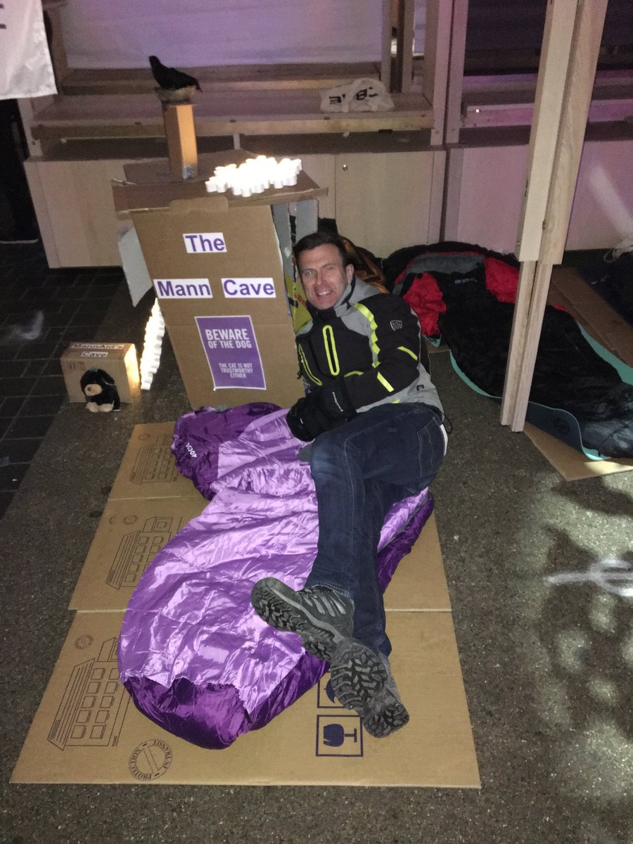Impressive efforts from TFT's <a href="/dmann_tft/">David Mann MBE</a> for making it through the freezing temperatures at the #LandAidSleepOut . How brilliant is it that > £100k was raised in efforts to #endyouthhomelessness 

A massive well done to all #property professionals who took part <a href="/LandAid/">LandAid</a>  #charity