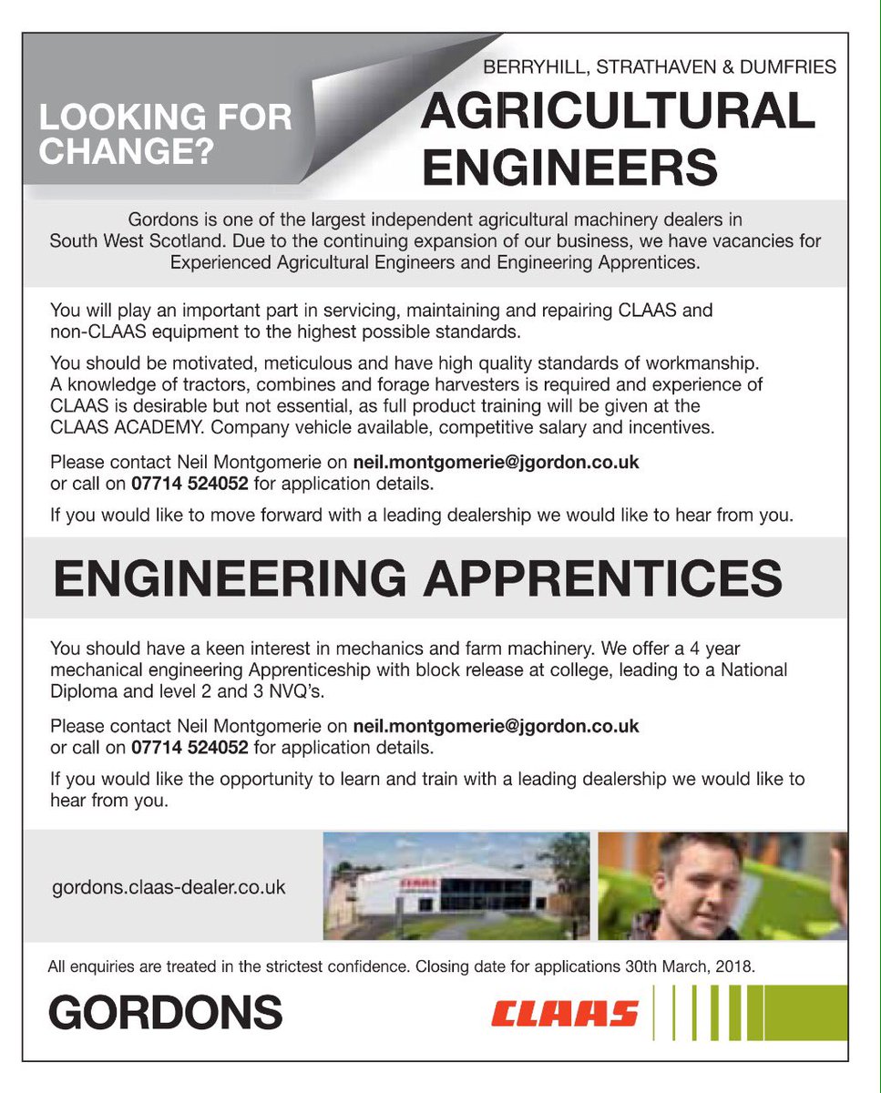 Exciting opportunity #Claas #agriculture #Jobs #farming #apprentice #Engineering #learnanewskill