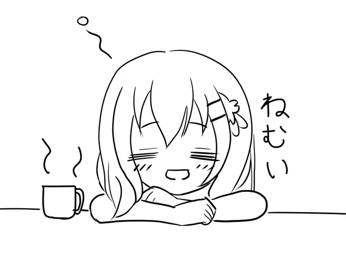 10羽のシャロちゃん見ながら描いた 