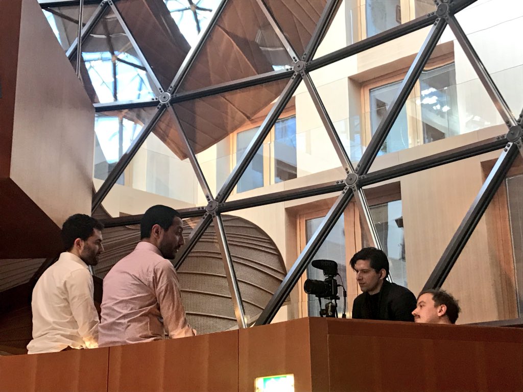 The #blockstack Founders <a href="/muneeb/">muneeb.btc</a> and <a href="/ryaneshea/">Ryan Shea</a> are getting interviewed by @SamsungNEXT. Watch out for the video to come!