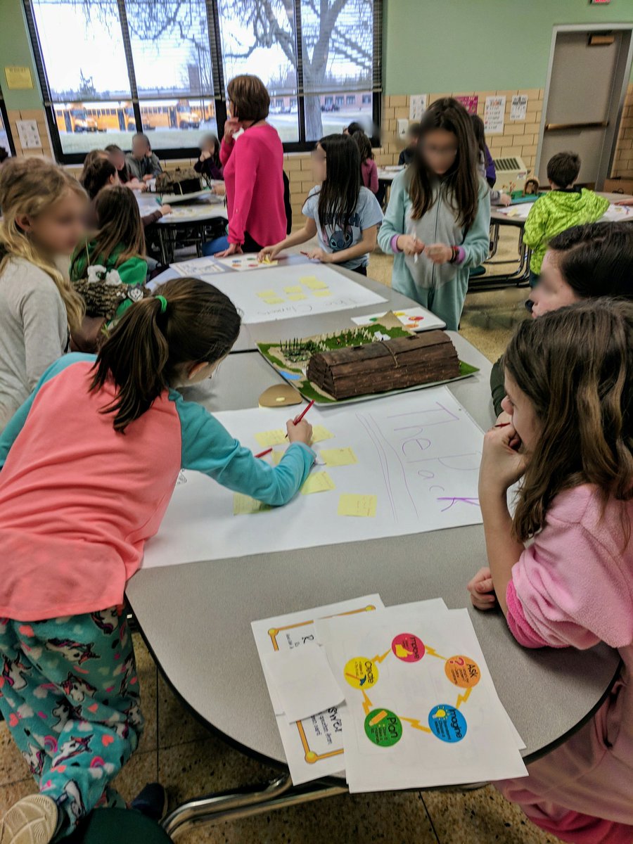 MelKitchenEDU's tweet photo. 70+ 8th grade and 4th/5th students using #Kagan structures for #teambuilding & #brainstorming to give their #diorama an upgrade. #DigitizeYourDiorama #EngineeringDesign #DesignThinking #NeedMorePostItNotes @3M #day2of4 @NinaCalarco @meaureli @LewPortIEC @AKrazmien @NiagaraUniv https://t.co/nLnvX8aG1y