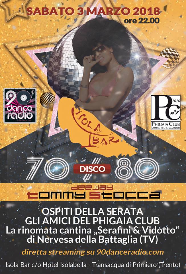 MixClub: La Dance in diretta dai Clubs e Parties d'Italia:
Sabato 3/3 ore 22: Isola Bar - Transacqua di Primiero (TN)