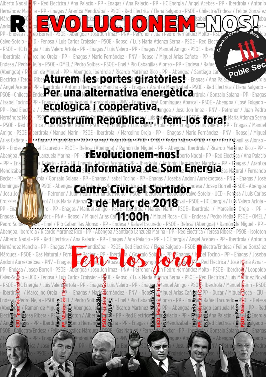 consumRepublica's tweet photo. Dissabte a les 11h a Barcelona, xerrada informativa de @SomEnergia #ElPoderDelPoble #RepúblicaCatalana https://t.co/egIZNJUvDA
