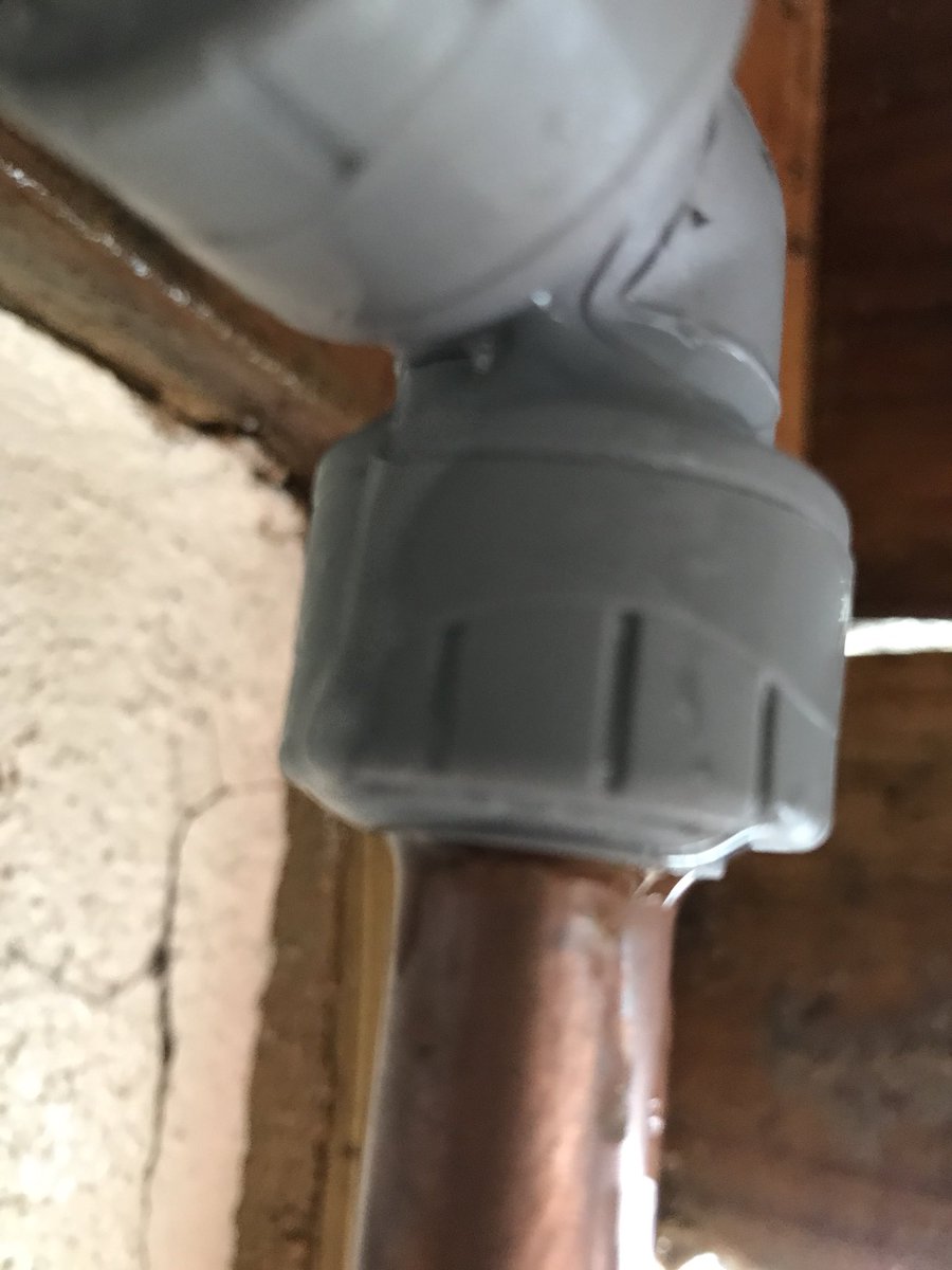 Spilt Polypipe fitting.