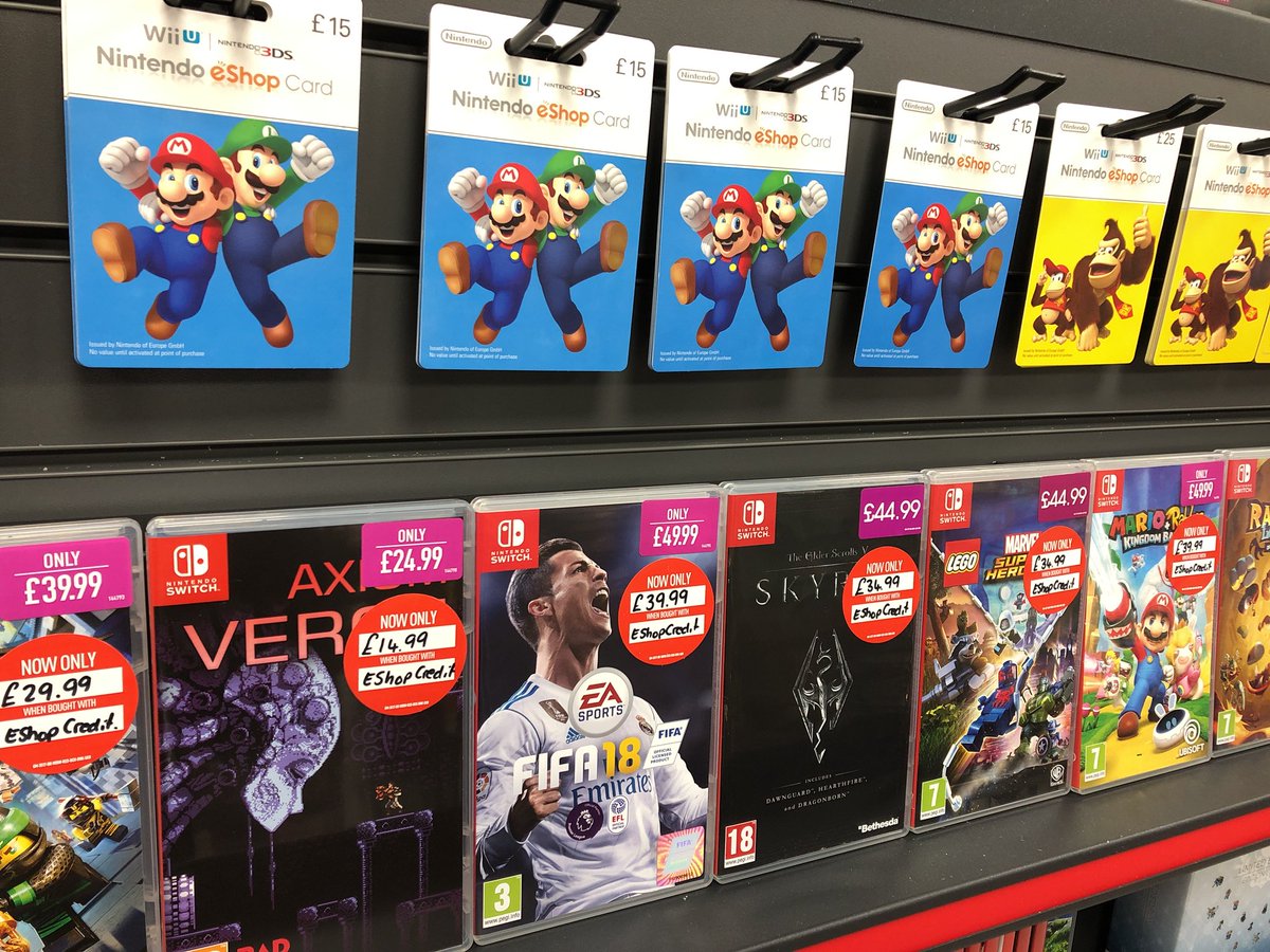 GAMEHalifax's tweet photo. Amazing #NintendoSwitch deal on right now save yourself £10 on a tonnes of different switch games if you buy some Eshop credit with it! #bargaintime https://t.co/y0YtB7ejMN