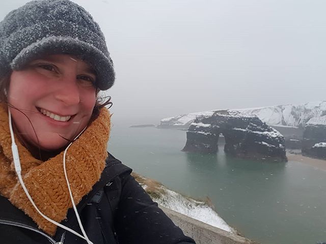 portobellowild's tweet photo. Had to try the cliff walk - it was stunning but I was really glad of the snow tracks for my shoes 😊! #snowday #ballybunion #coastalsnow #kerry #snow #blizzard #virginrock #cliffwalk #ballybunionbeach #nunsbeach https://t.co/6ebzJZYk8p https://t.co/brKvdliSRP