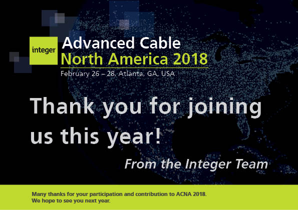 AdvancedCable's tweet image. A huge thank you to everyone who came to #ACNA2018 in Atlanta! Special thanks to our sponsors @Southwire @DowChemical @Nexans_ @SuperiorEssex for supporting the event. Keep and eye out for our post conference report which will be available soon.