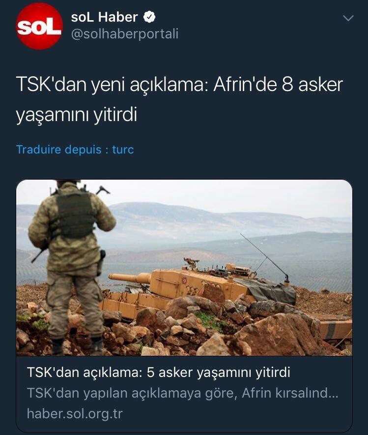 *ŞEHİT* oldular yazamayan bir *PAÇAVRA*   😡😡😡😡😡

<a href="/solhaberportali/">soL Haber</a> @afrinoperasyn <a href="/RT_Erdogan/">rt_erdogan</a>