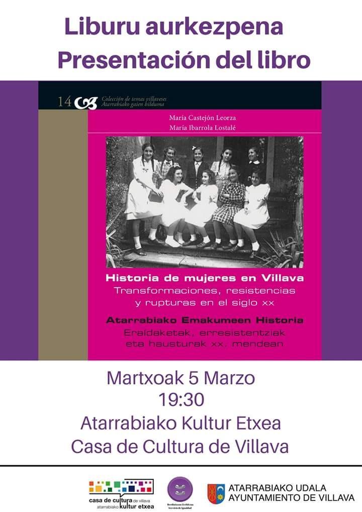 AloCosturArte's tweet photo. ¡Presentamos el libro “Historia de mujeres en Villava. Transformaciones, resistencias y rupturas en el siglo XX”! https://t.co/odgG7PGhLN https://t.co/LefiYALnFf