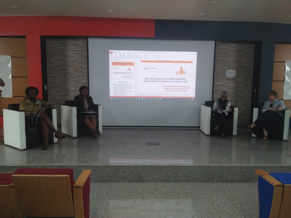 ExtraBaraza's tweet photo. Dr.  Melba Wasunna (Kenya) , Willemien du Plessis(South Africa) , Fatima Mandu (Zambia)  and Elizabeth Luwanda (Zimbabwe)  in the panel discussion on Gender&amp;Mining #MLiAKenya https://t.co/iEVLVa0LgA