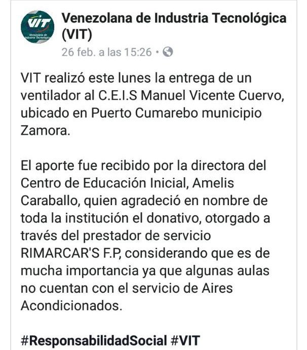 leonline2000's tweet photo. -USA: Space X coloca carro Tesla en el espacio con cohetes reusables.
-Francia: En pruebas primer Páncreas artificial.
-Israel: Transforman algas en tejido Cardíaco.

-Venezuela: VIT dona Ventilador a Colegio.

Por eso hay que sacarlos del poder. https://t.co/jtojUrq6dh