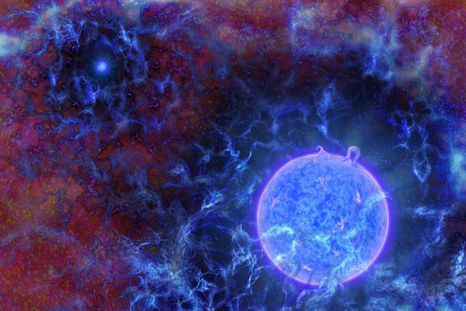 Teknosciences's tweet photo. Détection de signaux liés à l'apparition des premières étoiles de l’univers il y a 13,6 milliards d'années, qui pourrait remettre en cause les modèles cosmologiques
https://t.co/sf5QnLQfT6 https://t.co/7fdB3OvhuO