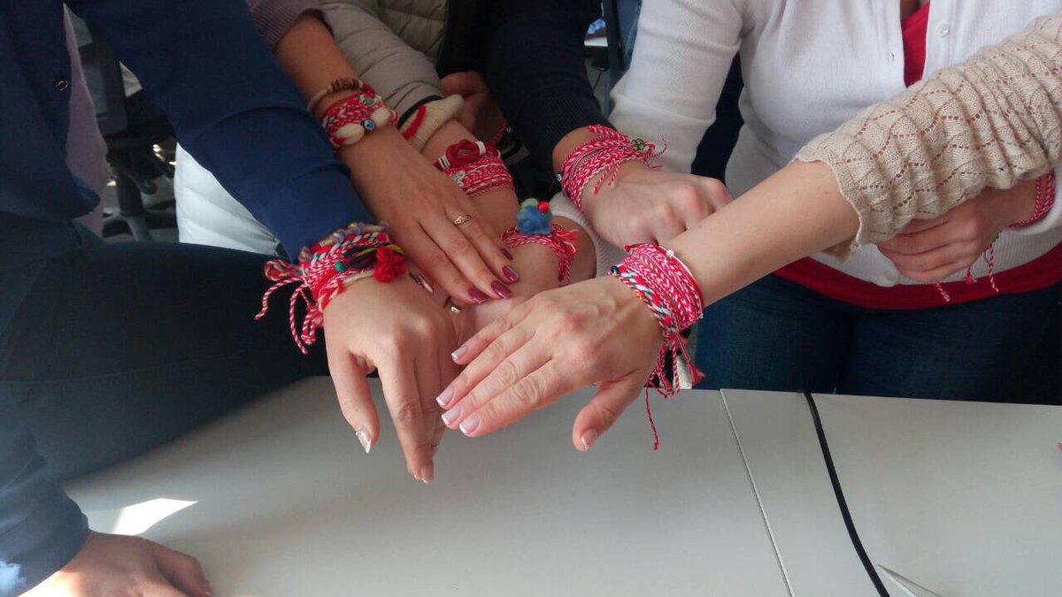 DavidBr17914918's tweet photo. @ConcentrixEU “Grandma Marta” in Bulgaria and “Martenitzas” in Romania is tradition, where on March 1st people give away and wear white and red yums, symbolizing health and prosperity. We all got a few 😀
#AllAboutTraditions #ONETEAM https://t.co/wEqX1ZkosV