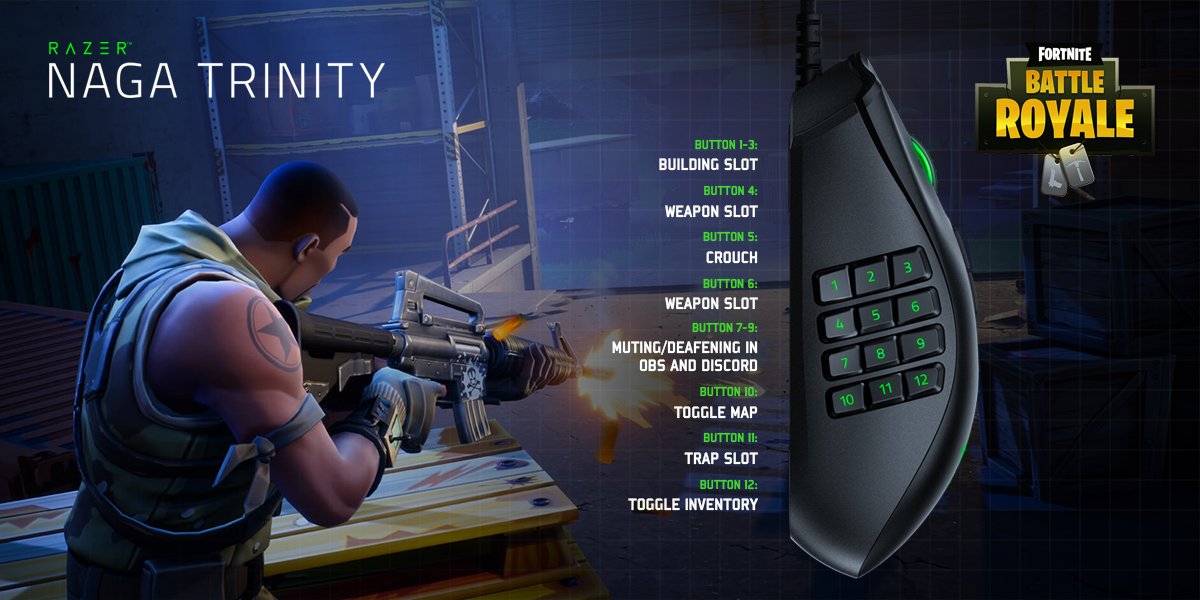 r l z 3 r on twitter reign over the tilted towers in fortnite with this custom profile on the razer naga trinity shout out to z0mgitshutch for sharing - fortnite chroma razer