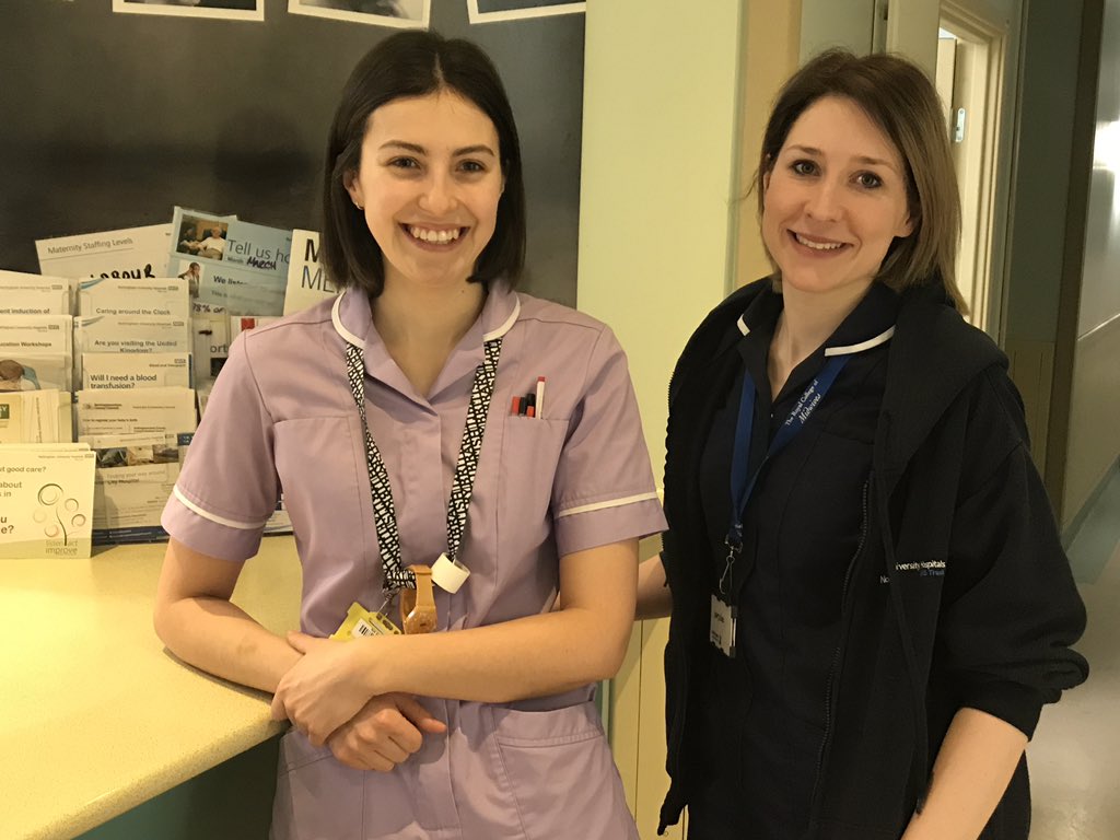 NottmMaternity's tweet photo. No snow day for our midwives Heather &amp; Brit-they went that extra mile and stayed over night at @nottmhospitals to ensure they could make their shift today. The beast from the east won't beat us, here to look after the women of Nottingham 24/7 #NoSnowDay #familyhealthNUH #slumber https://t.co/iGiJcqjY2w