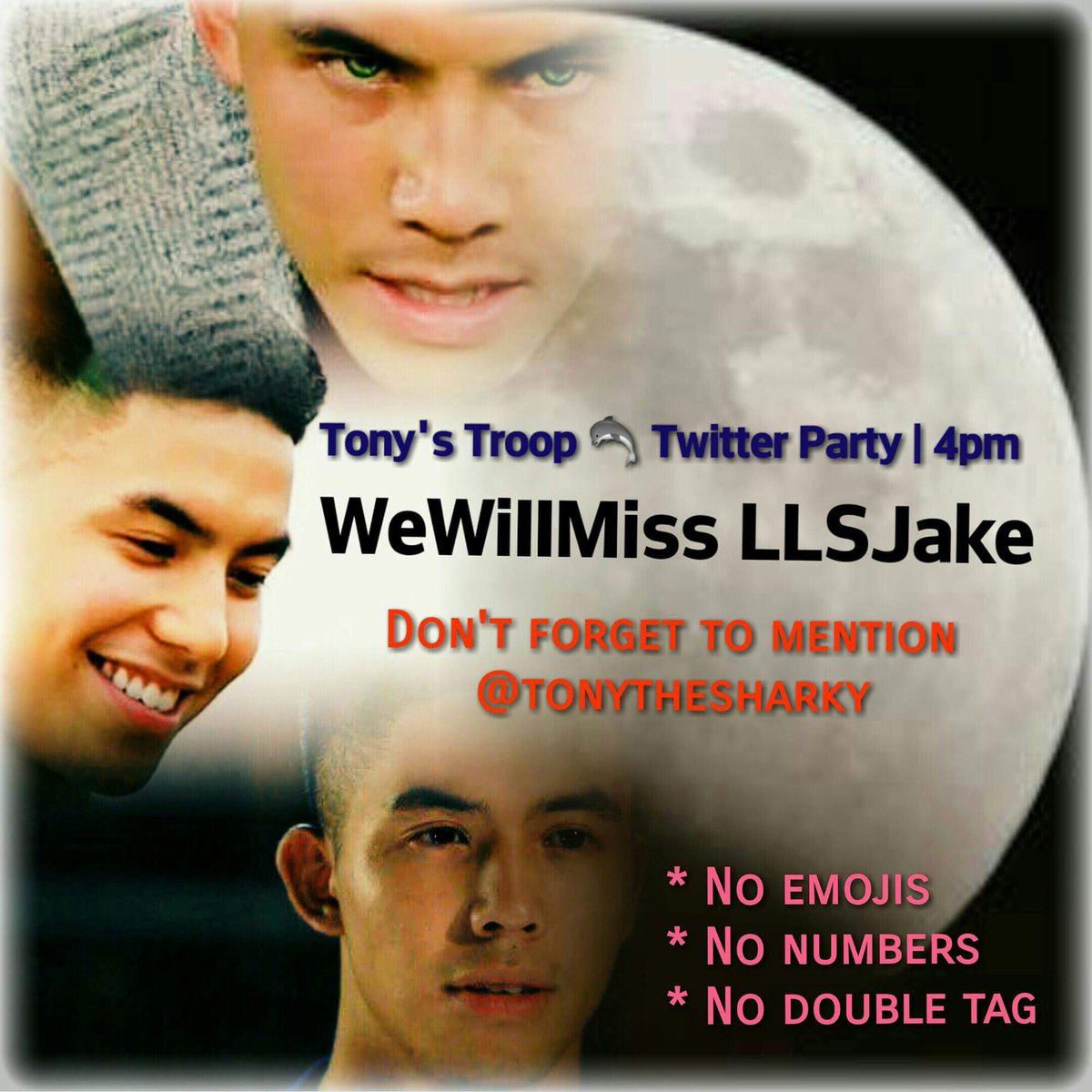 TLTrendsetter's tweet photo. Our official tagline for today is 
 
 WeWillMiss LLSJake

Tweet, Retweet, Quote

Reminders : 
No emoji/s
No number/s 
No double tag
Minimum of three words per tweet plus the tag
Don't forget to mention @tonythesharky on your tweets. 

Okay lets do this fam! https://t.co/9ofaL0Y88h