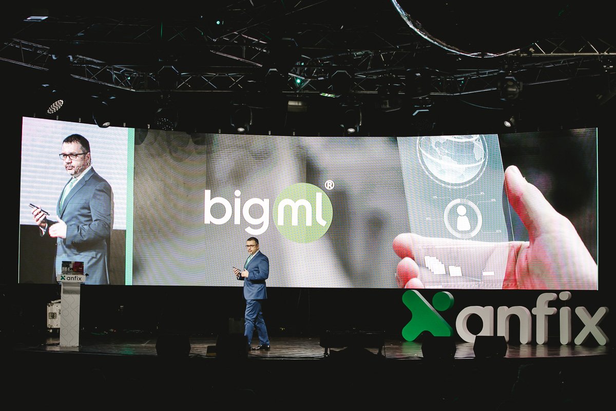 bigmlcom's tweet photo. .@anfix and #BigML, improving the #FinTech industry together. Thanks @jordypas! #anfixConnect #MachineLearning https://t.co/y4RUWAuook