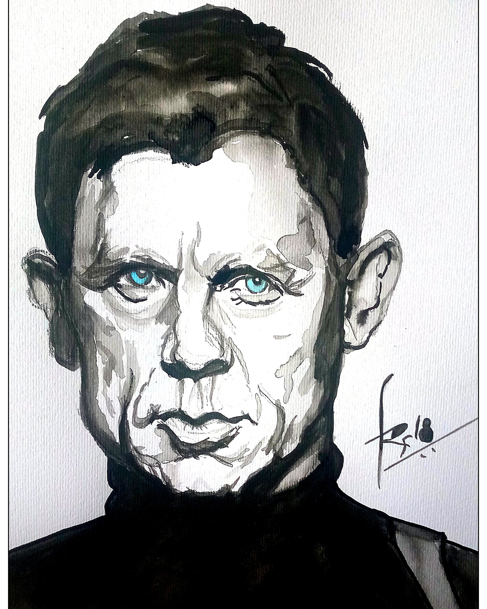 Happy birthday  Bond Craig
Watercolour on A4 fabriano paper
45 min. 
