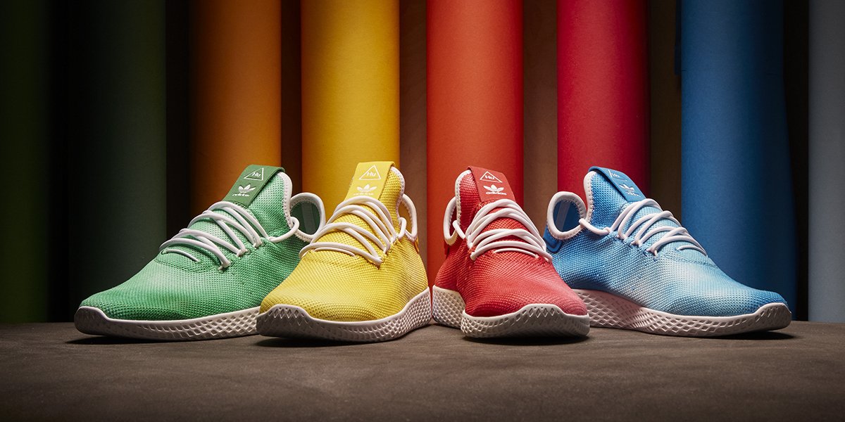 Pharrell Williams x adidas Tennis Hu Holi Multi LIVE EARLY at JD Sports Link > bit.ly/2tgaBPt