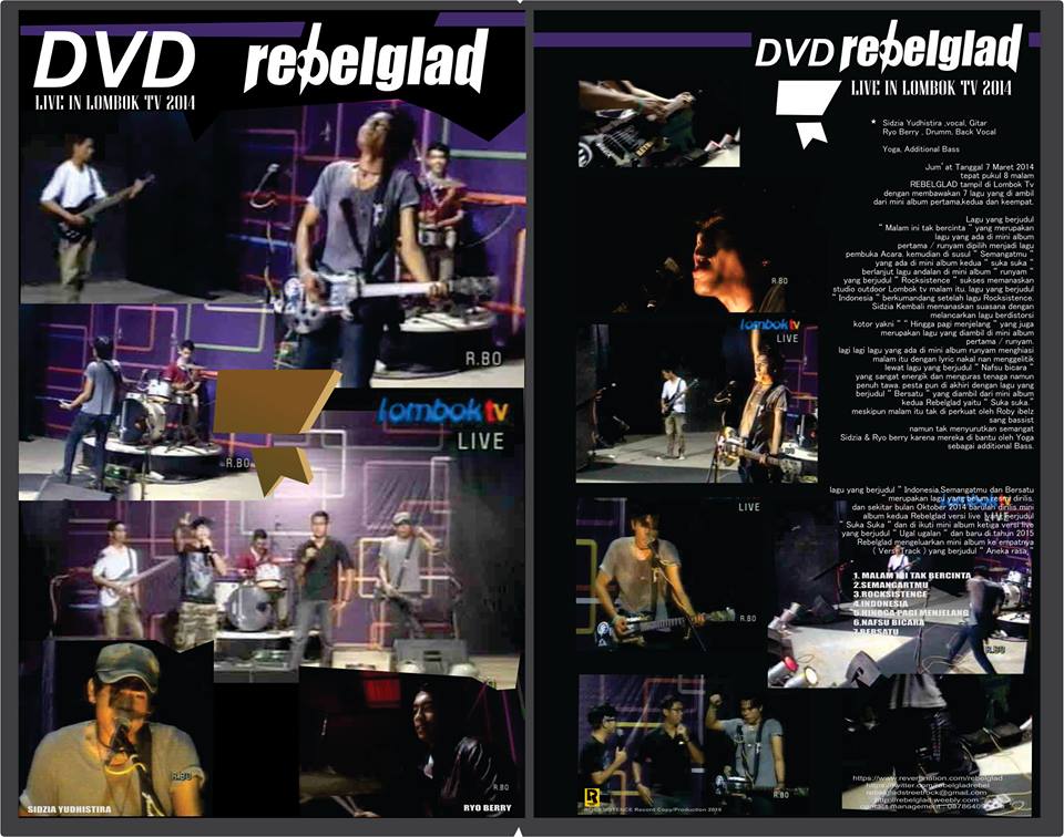 segera miliki DVD rEBELGLAD lIVE IN lOMBOK TV 2014