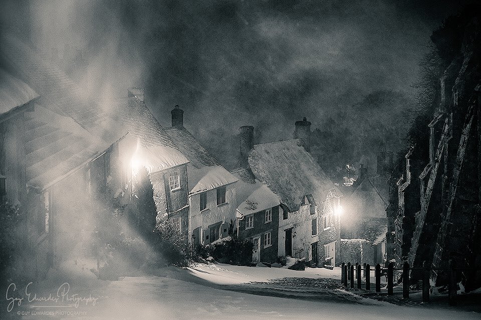 Gold Hill in Shaftesbury, Dorset. Taken late last night when the full force of Storm Emma was causing the snow to drift quite dramatically!
© Guy Edwardes Photography
#dorset #shaftesbury #stormemma #snow #ordnancesurvey #metoffice  #severeweather #storms #outdoorphotography