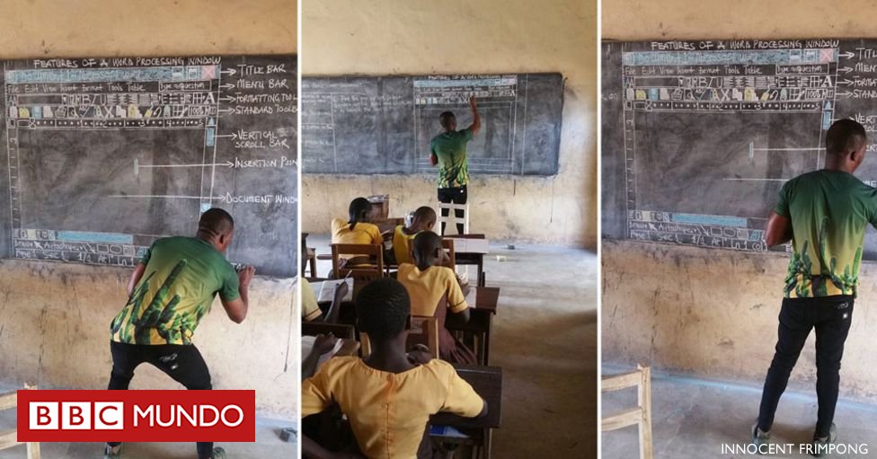 didactica2010's tweet photo. El profesor de Ghana que enseña informática en una pizarra y sin computadoras se convierte en un éxito viral https://t.co/AA90tGUJKh https://t.co/rWEttO5pNj