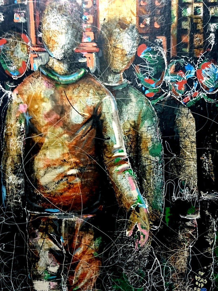 laejhb1's tweet photo. Take notice of this incredible work by McCloud Simango #McCloudSimango He uses mixed medium, acrylic & enamel to create a feeling of nostalgia and emotion. #LAE Gallery @1 Fox Str #Jhb Open on weekends @1foxprecinct 082 5733 488 - info@laejhb.co.za #LivingArtistsEmporium #1Fox https://t.co/SM0em6grol