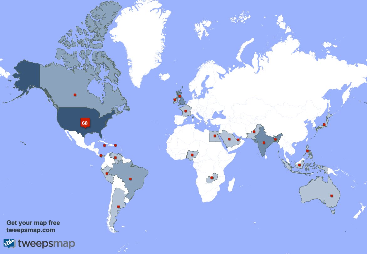 YoungCapp1's tweet photo. My followers are in USA(62%), India(7%) Get your free map https://t.co/HsimPwdS8u https://t.co/8xWLGByFMI