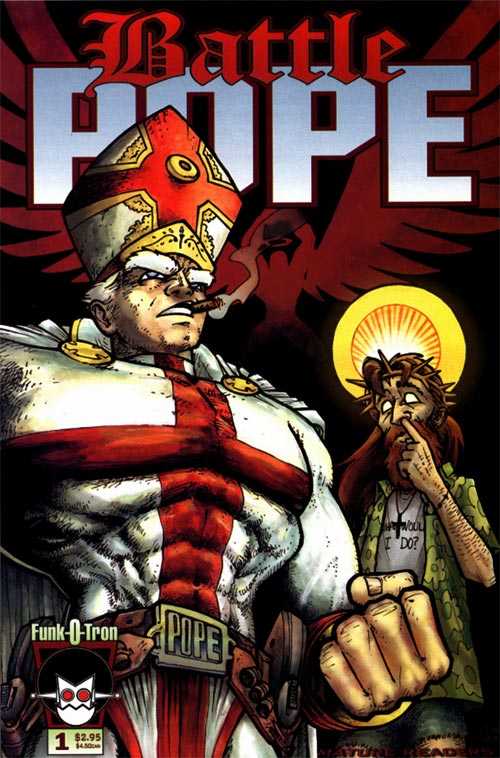 7ate9comics's tweet photo. ⚡️COMIC KEY 🗝ISSUE OF THE DAY - BATTLE POPE #1⚡
The first appearance of BATTLE POPE and his trusy sidekick JESUS H. CHRIST!
...It's also the first published work by ROBERT KIRKMAN!
#Funkotron #ImageComics #RobertKirkman #BattlePope https://t.co/UewEbSfGZ9