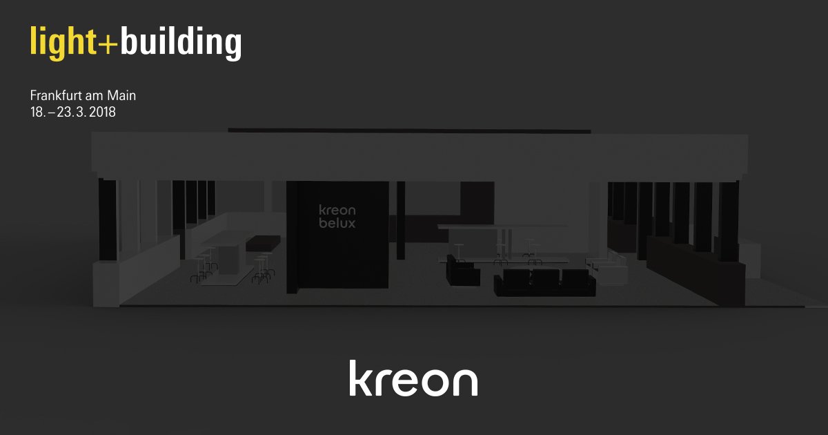 <a href="/Light_Building/">Light + Building</a> 2018 is drawing near... Are you curious to find out which novelties we have in store? Visit us from 18 to 23 March at booth b61 hall 3.
Don't have a voucher yet? Get your free ticket here: bit.ly/KreonLB