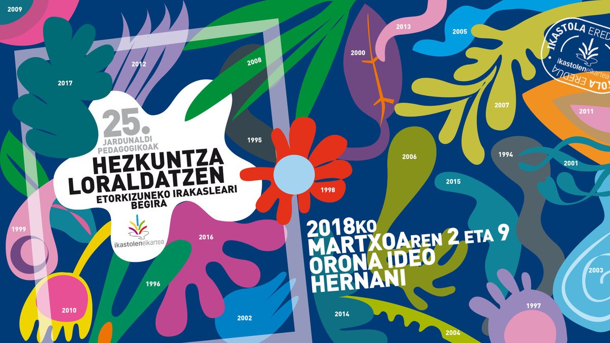 erramunms's tweet photo. Flowering Education. Hezkuntza Loraldatzen. 25th anniversary of Basque Cooperative Schools' Congress. #25JP starts now https://t.co/1SWQst8I1l