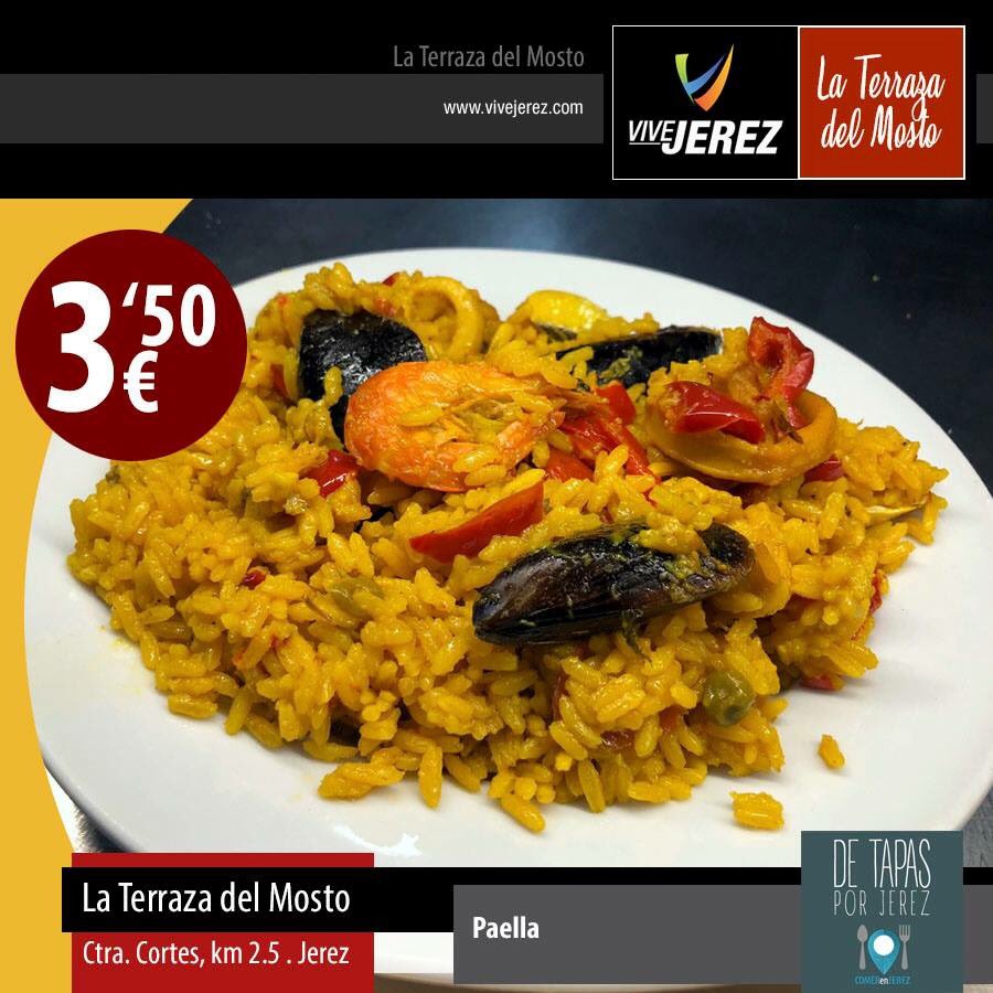 ComerEnJerez's tweet photo. No hay viernes malo para probar y disfrutar de nuestra paella. Aunque sea en canoa, vente a La Terraza del Mosto y almuerza con nosotros. Seguro que te olvidas de la lluvia... https://t.co/pzQpdj4W6b