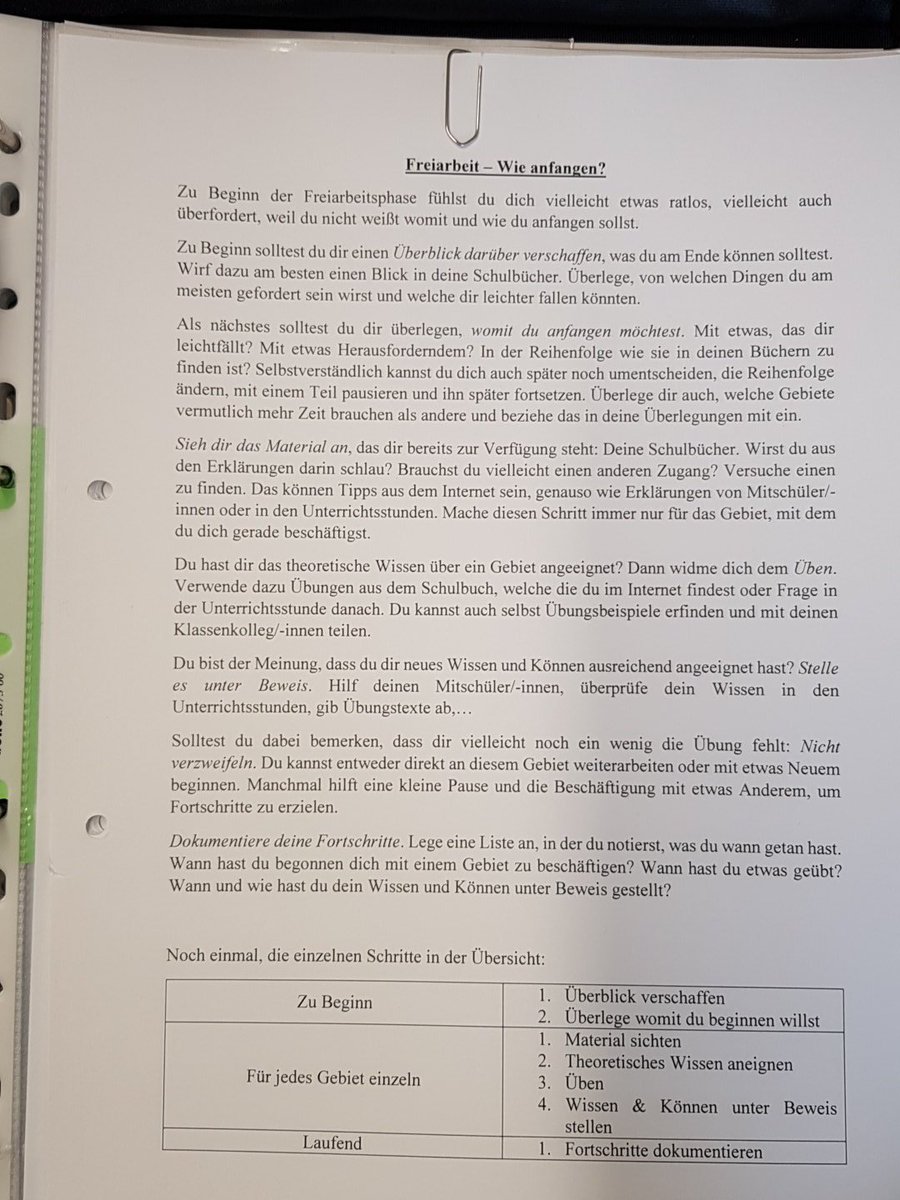 LehramtsStudent's tweet photo. So.
In der nächsten Stunde startet das Unternehmen #Freiarbeit .
Ich bin gespannt wie's ankommt.
Hier nochmal meine einleitenden Briefe an die Klasse dazu. https://t.co/EbcGblyvkp