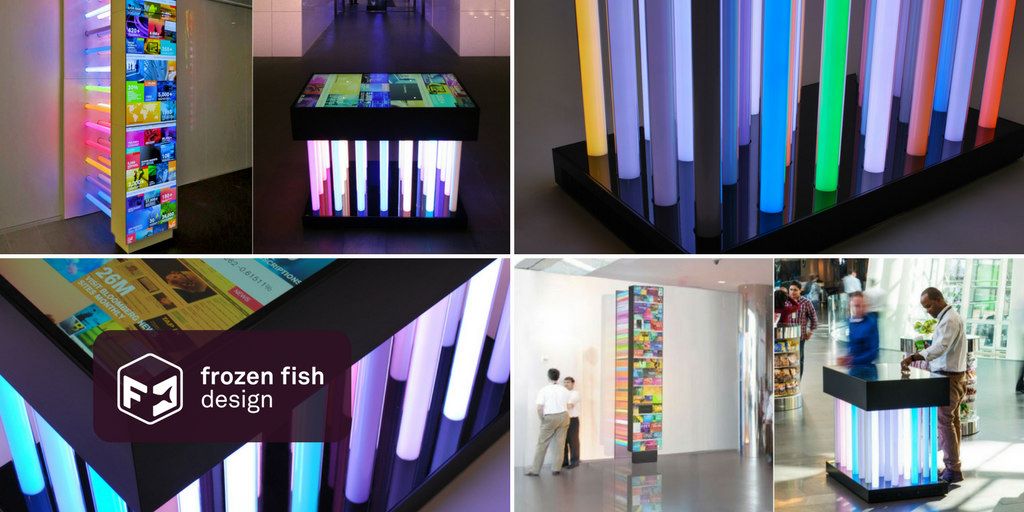 soundzfishy's tweet photo. A project we did for #Bloomberg & @Engage_Works in New York https://t.co/7B2Ojo3P3j We carried out the entire technical design & manufacture of these #digitaldisplay elements, which feature live news & info in a continuous interactive video feed. #digitalsignage | #FFDDisplay https://t.co/qpZr6EYONW