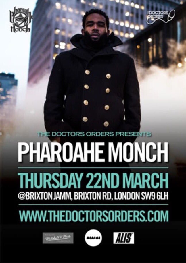 5wordfreestyle's tweet photo. London #HipHop heads @TheDocsOrders bring @pharoahemonch to the capital on 22nd March at @brixton_jamm tickets: https://t.co/U9LNrdlmvM https://t.co/dL1evE2UWX