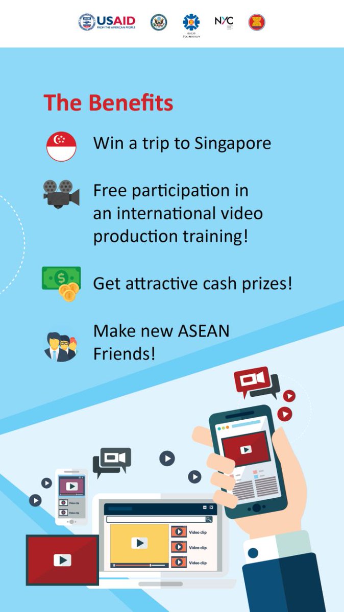 ASEAN's tweet photo. The 4th ASEAN Youth Video Contest deadline is extended to March 9! 
Good news for you who want to refine your video and make sure you follow all the rules.
Click these photos for more info.

#AYVC2018 https://t.co/kCUHnRsm7h