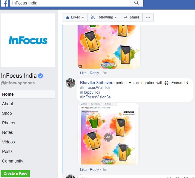 bsathavara1's tweet image. perfect Holi celebration with @InFocus_IN #InFocusWaliHoli 
#HappyHoli
#InFocusVision3s