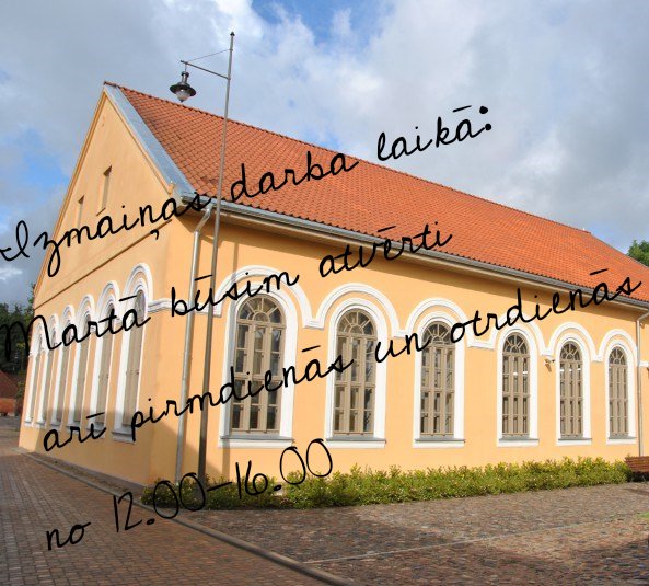 Izmainīts darbalaiks, saistībā ar daudzajiem pasākumiem Mākslas namā.