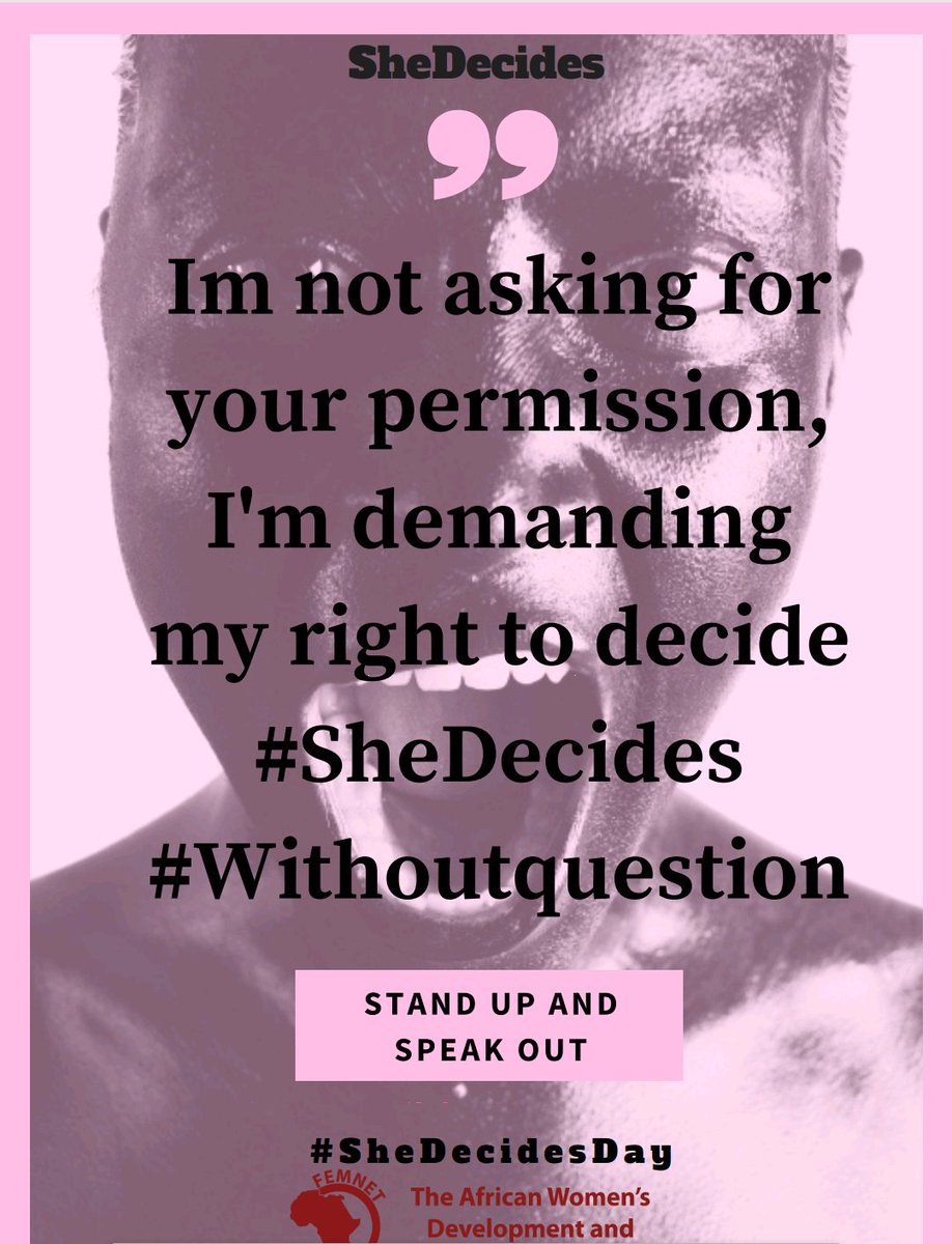 catherinenyamb1's tweet photo. On this #SheDecidesDay ..I want the right to decide #WithoutQuestion...B

#SheDecides Because she can because its none of your business what I do with my body!!!

#FeministFlow #FeministVibes https://t.co/tLAqGnJFHP