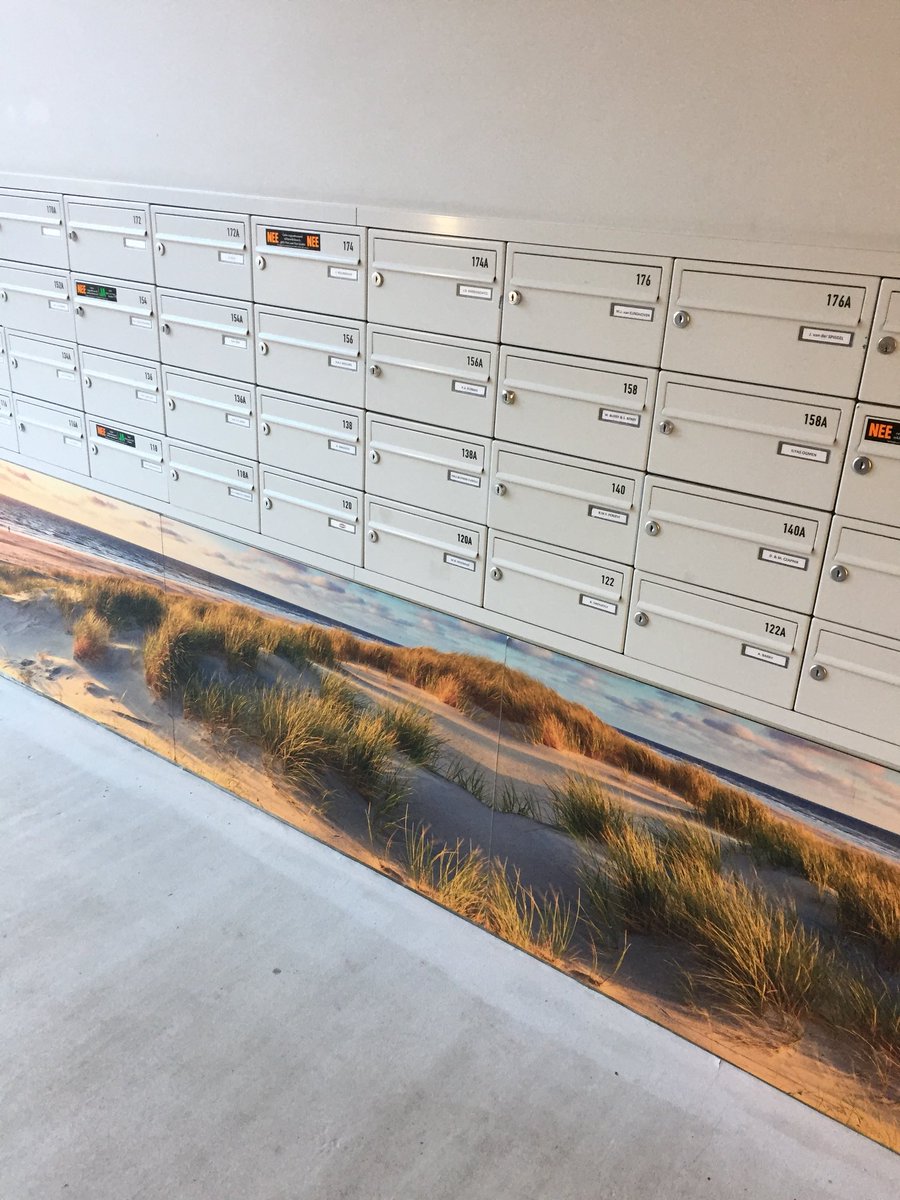 TeamMoerwijk's tweet photo. Samen met afdeling Onderhoud op pad om kapotte wandbekleding in wooncomplex Zilverzijde/Erasmusweg te laten vervangen voor nieuwe. https://t.co/Ec7ze3ROAm