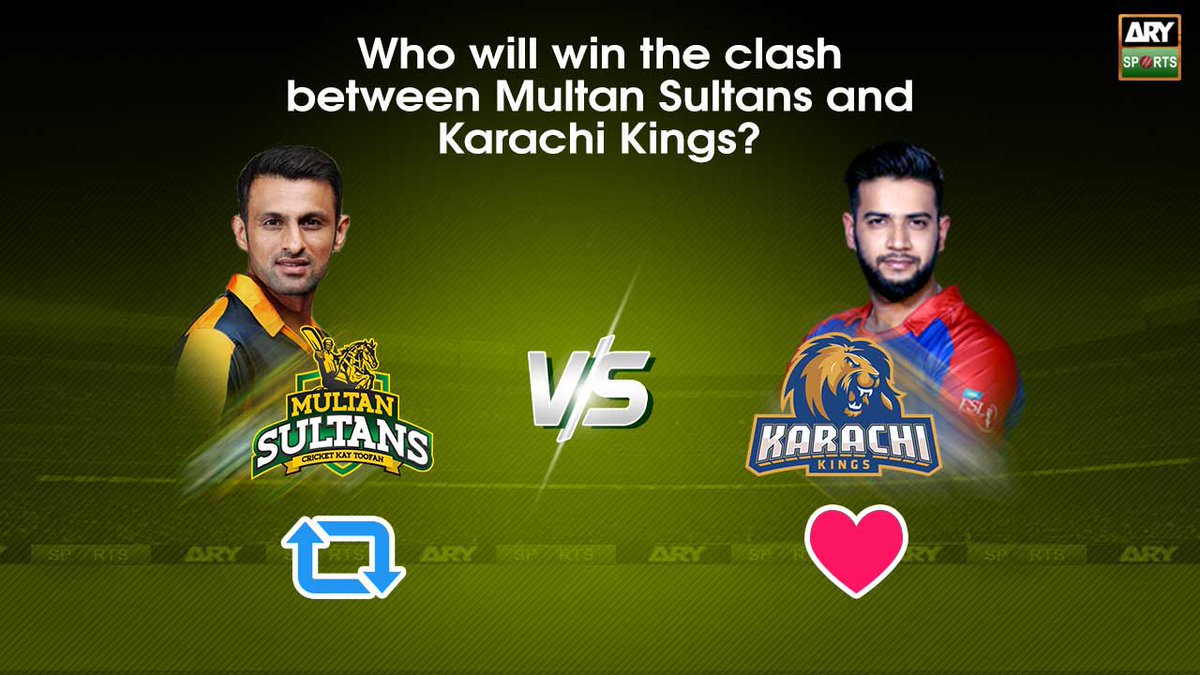 ARYSports_Web's tweet photo. Who will win the clash between @KarachiKingsARY and @MultanSultans? #MSvKK #PSL18 https://t.co/gyULkH5P1M